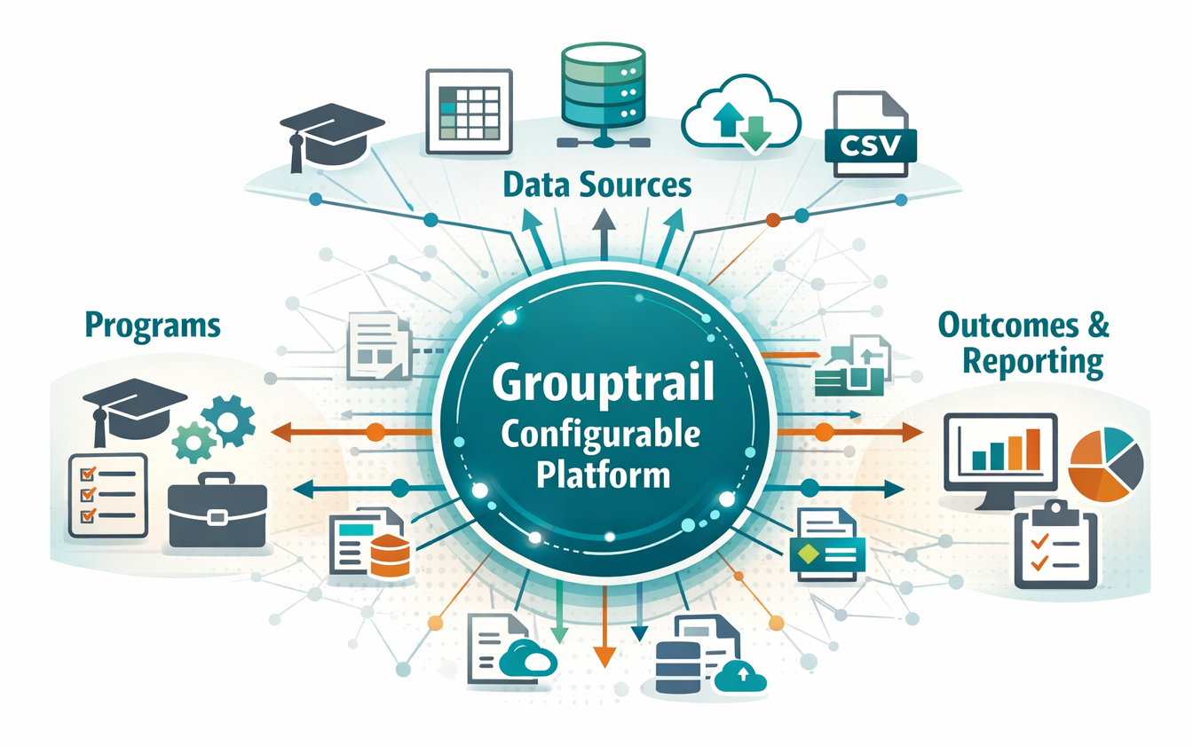 Grouptrail data warehouse diagram Grouptrail data warehouse diagram