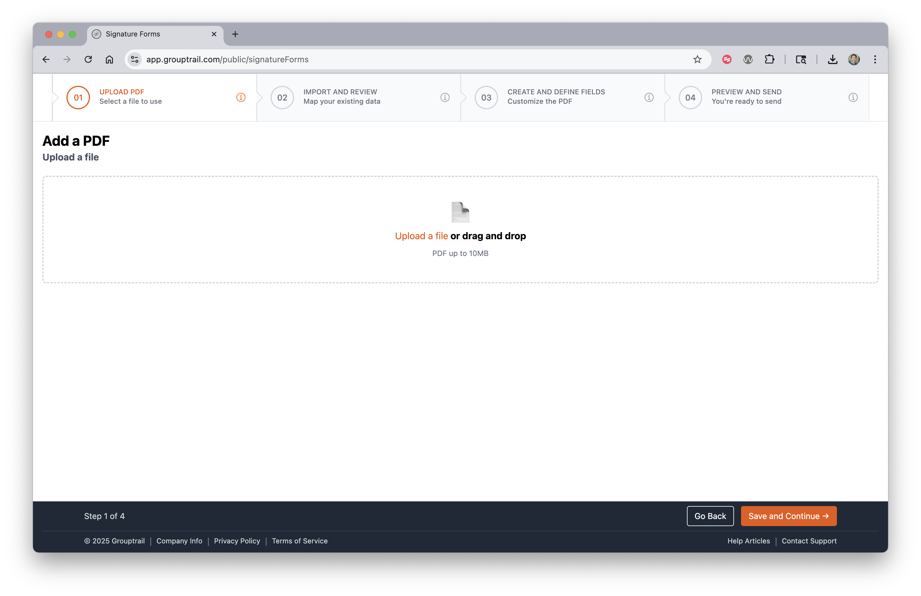 Grouptrail Signature Forms