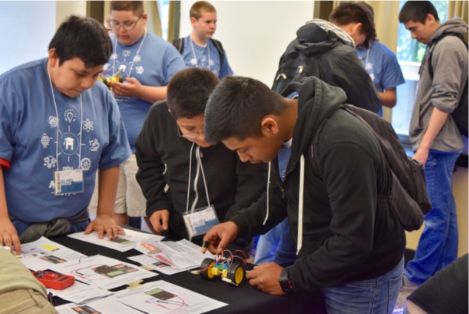 Students working on an Oregon MESA project